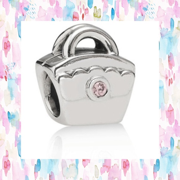 🌸Pandora Purse Charm Pink Stone🌸 - Picture 1 of 6